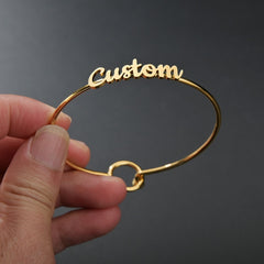 20 Styles Fashion Customized Name Bracelets Letter Stainless Steel Personalized Bangles For Women Men Baby Wedding  Jewelry Gift