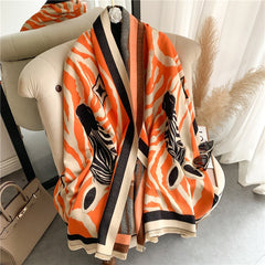 Thick Cashmere Scarf for Women Print Pashmina Shawl and Wrap