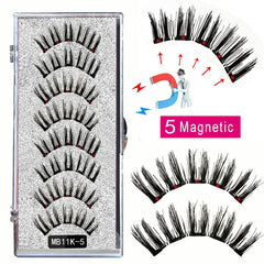 8PCS 5 Magnetic eyelashes with 4 pairs magnets magnetic lashes natural Mink eye lashes with tweezers