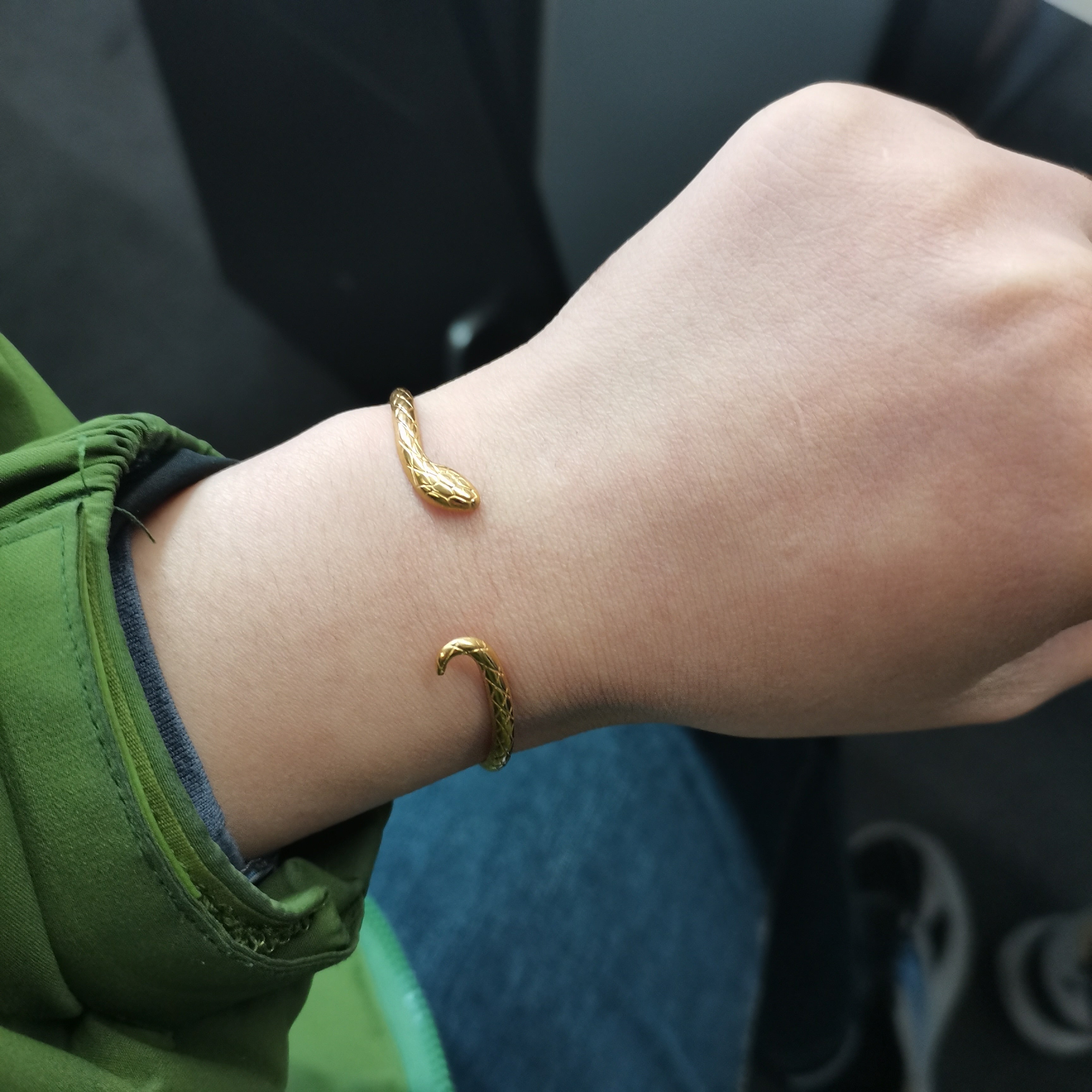Stainless Steel Snake Bracelet Bangle For Women Open Adjustable Gold Color Animal Snake Bracelets Luxury Jewelry Mother Day Gift