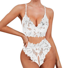 2022 Lace Brassiere Bandage Fashion Sexy Bra Set Women Lingerie 2022 Solid Color Bras Push Up Women Underwear Set Black
