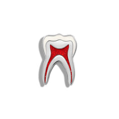 2 Color Classic Medical Cute Tooth Shape Brooch Zinc Alloy Gold Color Pin Dentist Nurse Enamel Pins Backpack Badge Women Gift