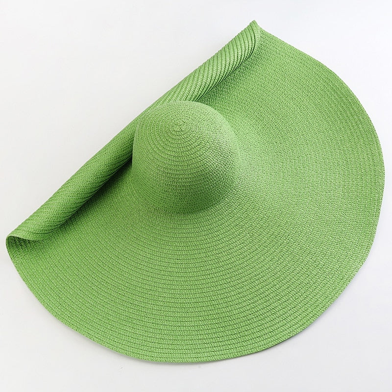 Solene Oversized Wide-Brim Straw Sun Hat