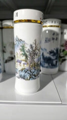 Jingdezhen ceramic teacup thermos mug with lid blue and white porcelain water cup liner office cup portable teacup Gift cup