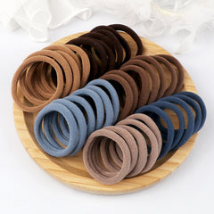50PCS/Set Basic Hair Bands Simple Solid Colors Elastic Headband Hair Ties