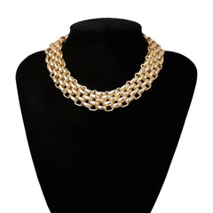 Bold and Chunky: Multi-Layered Gold Choker for Women