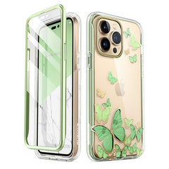 Full-Body Glitter Marble Bumper Case with Built-in Screen Protector Iphone