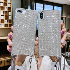 Crossbody Chain Fashion Bling Full Diamond Case for iPhone
