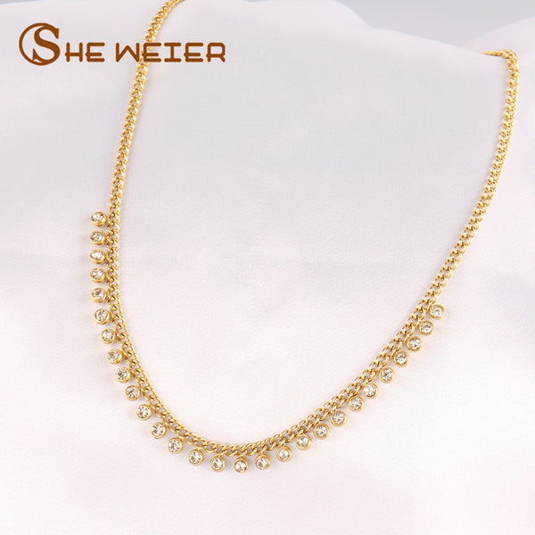 Solene Geometric Pendant Choker Collection