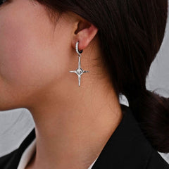 Hip Hop Korean Fashion Cross Earrings For Women Grunge Cross Ear Earrings серьги кресты Skeleton Crochet Punk Earrings Wholesale