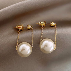 Elegant Imitation Pearl Dangle Earrings