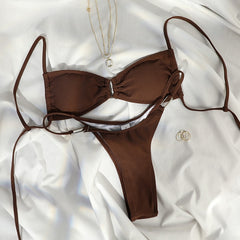 Pushup Leopard Bikini