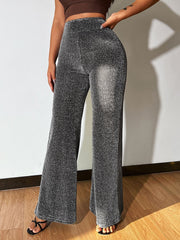 Dont hurt your eyes Sequins Women Flared Wide Leg Pant