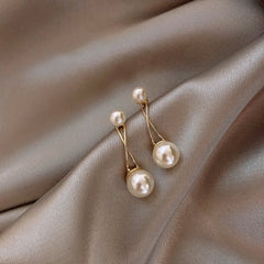 Elegant Imitation Pearl Dangle Earrings