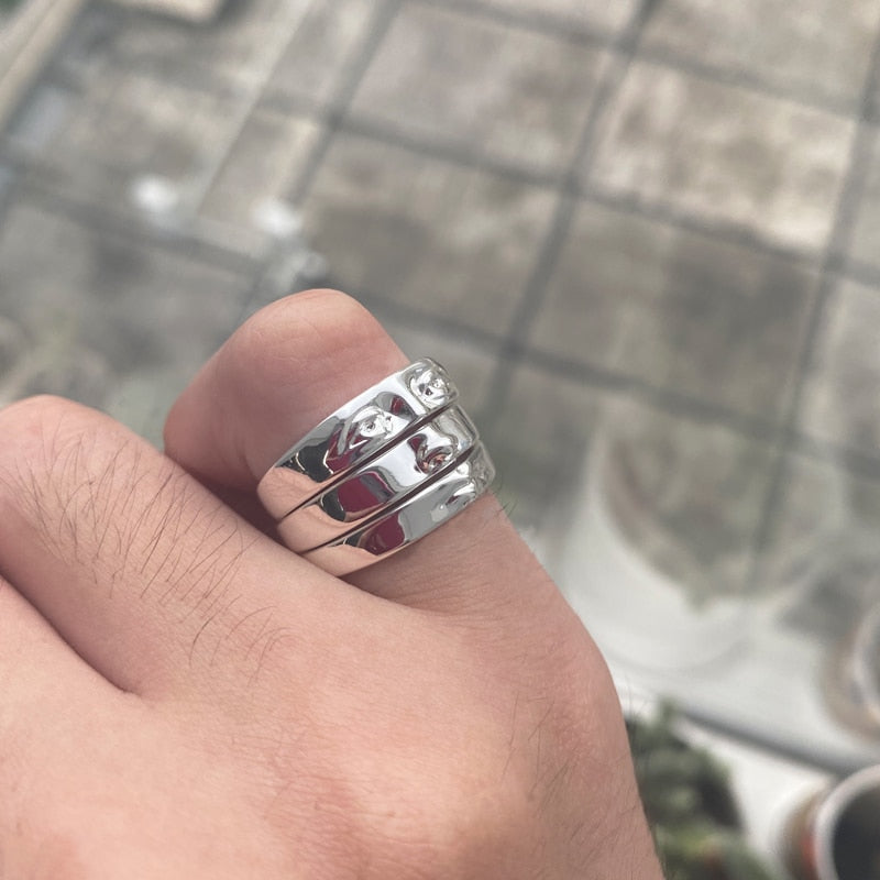 Solara Eye & Face Stack Ring Set