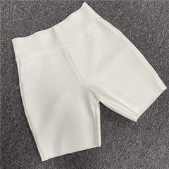 Yolanda Two Piece Bandage Set Beaded Short Top High Waist Shorts