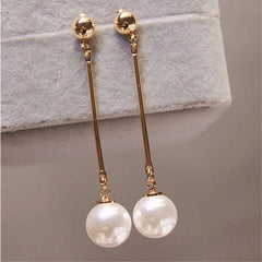 Elegant Imitation Pearl Dangle Earrings