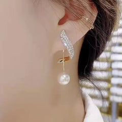 Elegant Imitation Pearl Dangle Earrings