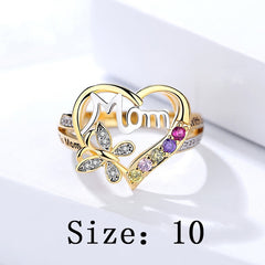 Sophia's Fluttering Love: Colorful Crystal Butterfly Ring