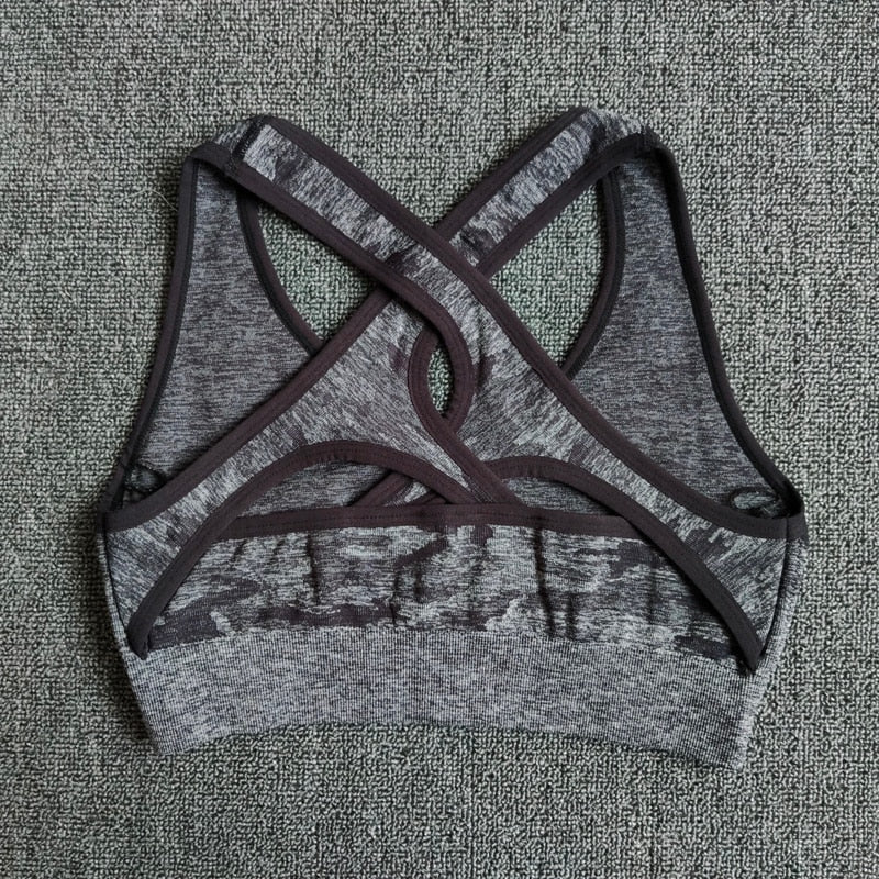 2Pcs Yoga Set Seamless Camouflage set