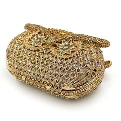 Crystal owl clutch