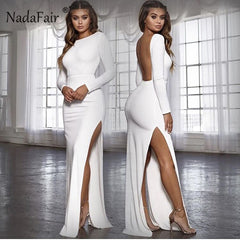 Backless Sexy Party Dress Vestidos Long Sleeve
