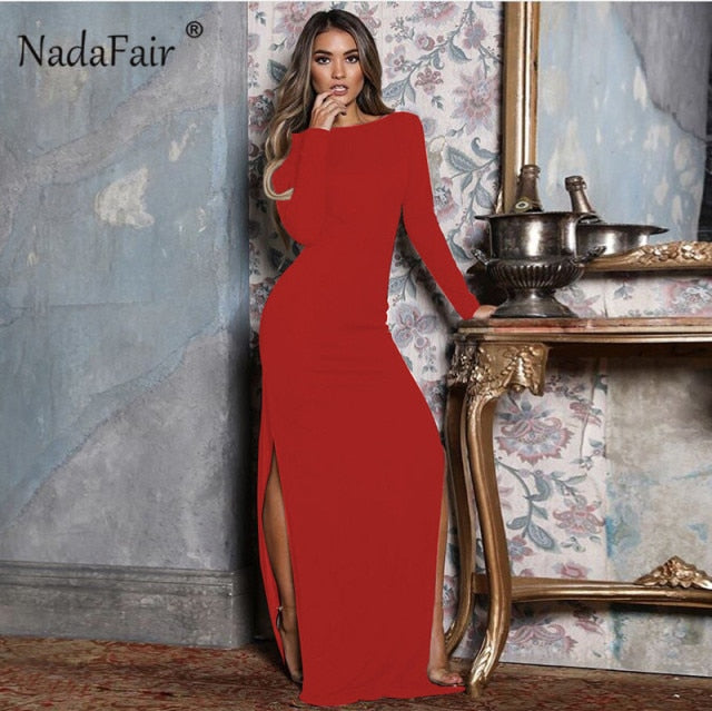 Backless Sexy Party Dress Vestidos Long Sleeve