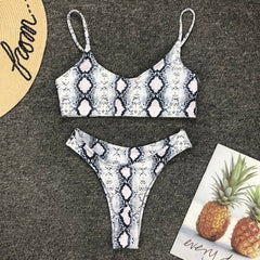 Leopard print bikinis