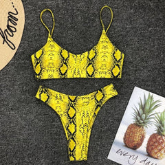 Leopard print bikinis