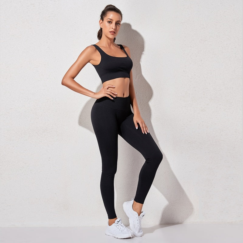 High Waist Sports Bra+ Legging Gym Clothing
