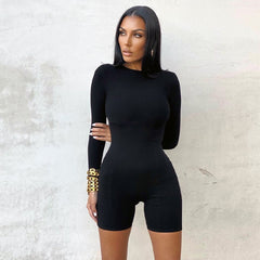Sleeve Knitted Bodycon Playsuit Romper