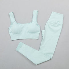 High Waist Sports Bra+ Legging Gym Clothing