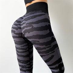 Zebra Striped Yoga Set Two Piece