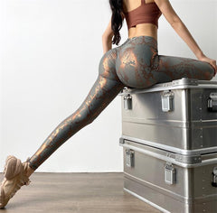 Snakeskin Pattern Push Up Fitness Leggings