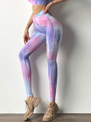 Tie-dye Women Yoga Sets Two Piece