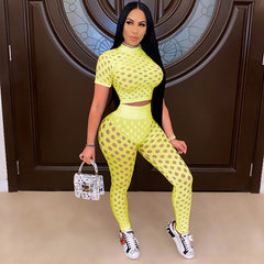 Fish net Legging Set