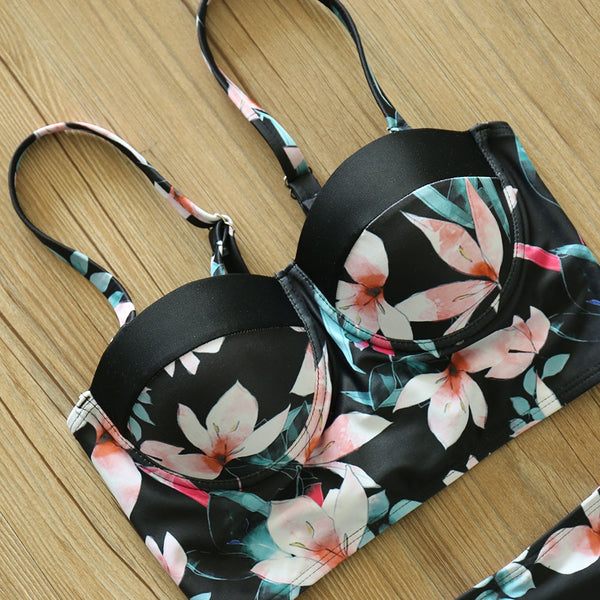 High Waist Bikini Set Floral