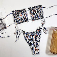 Pleated Bandeau Swimsuit