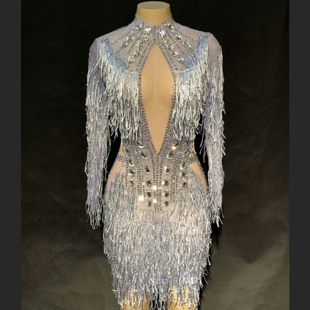 Sparkly Rhinestone Crystal mini Dress