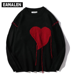 Harajuku love pattern knitted sweater