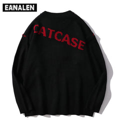 Harajuku love pattern knitted sweater