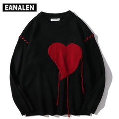 Harajuku love pattern knitted sweater