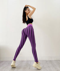 Checker Pattern Legging Multi Color