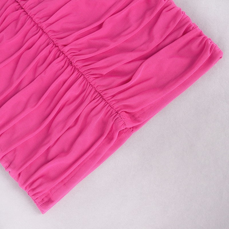 See Through Cut out Ruched Mini Dress