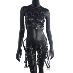 Body Harness PU Leather 2 Piece Set