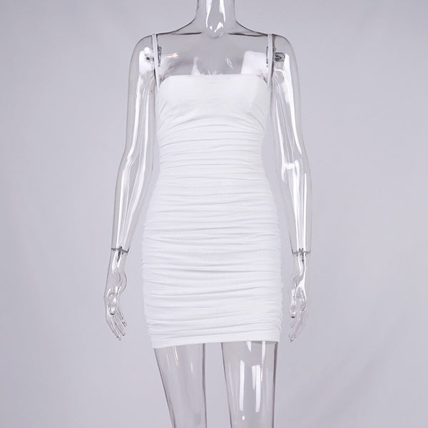 Mesh Summer Dress Spaghetti Strap