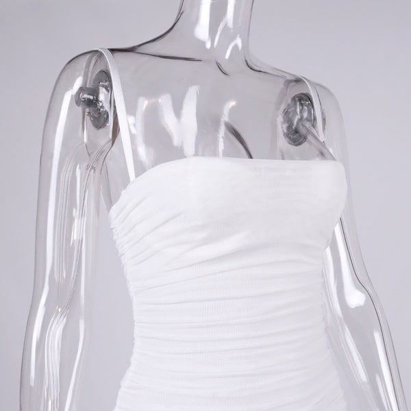 Mesh Summer Dress Spaghetti Strap