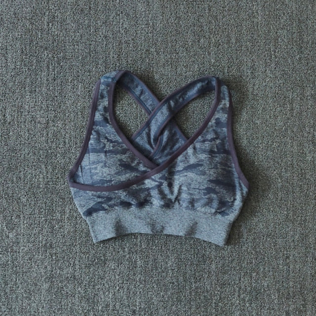 2Pcs Yoga Set Seamless Camouflage set