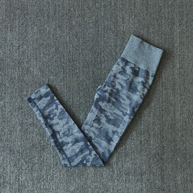2Pcs Yoga Set Seamless Camouflage set