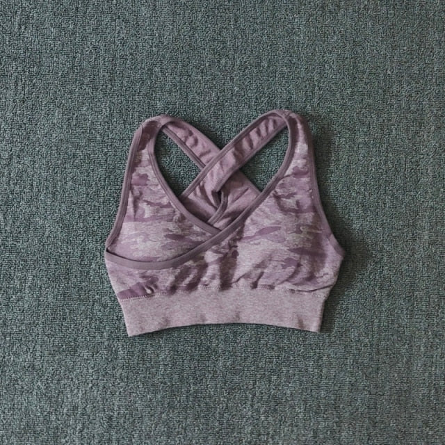 2Pcs Yoga Set Seamless Camouflage set